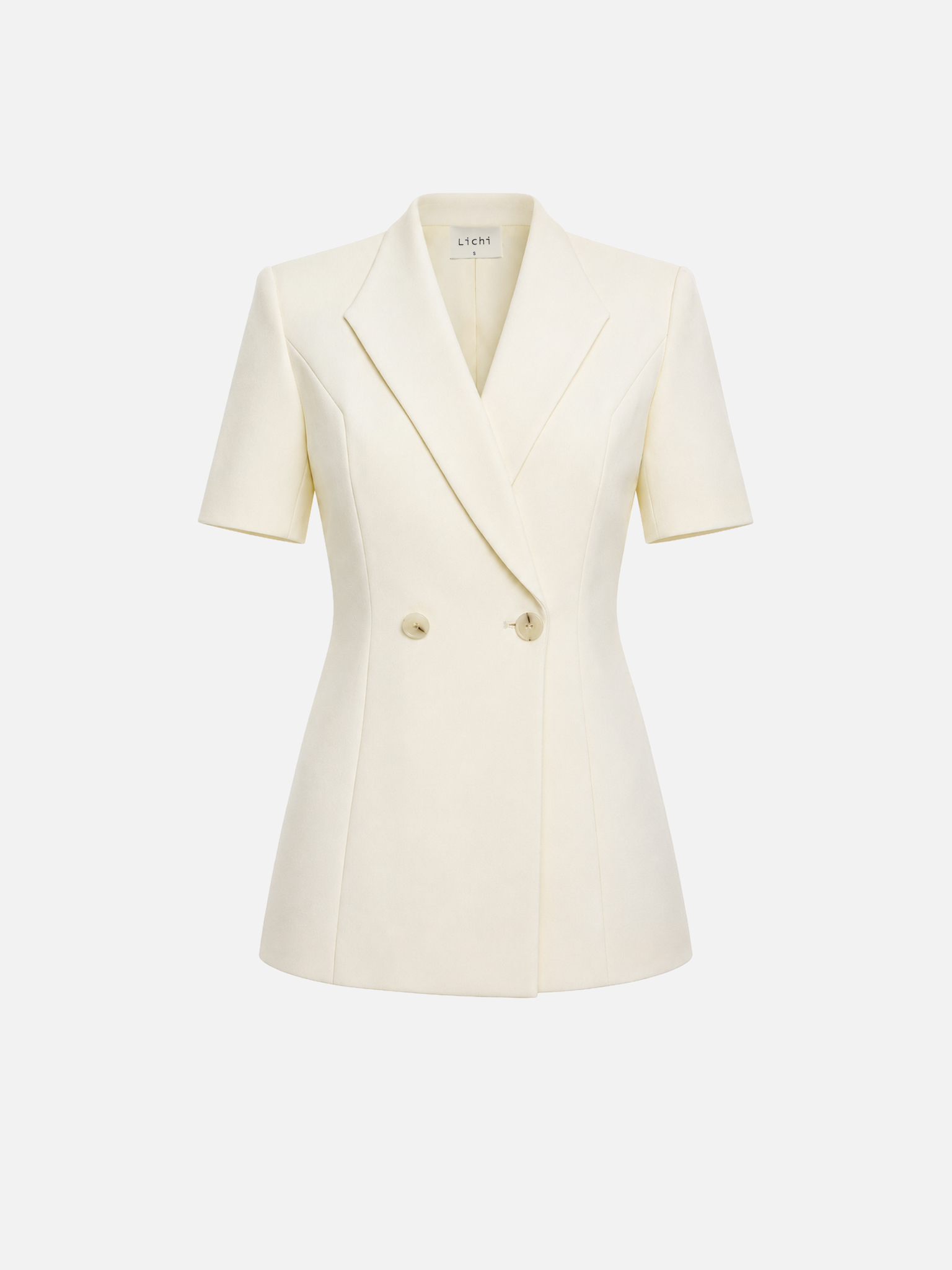 Double-breasted jacket with short sleeves