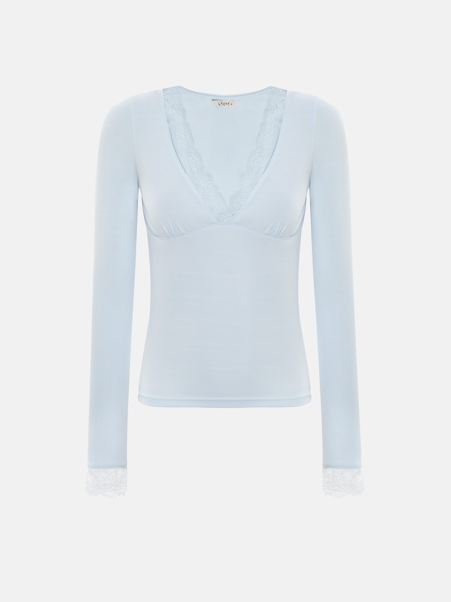 Jersey longsleeve with lace detailing