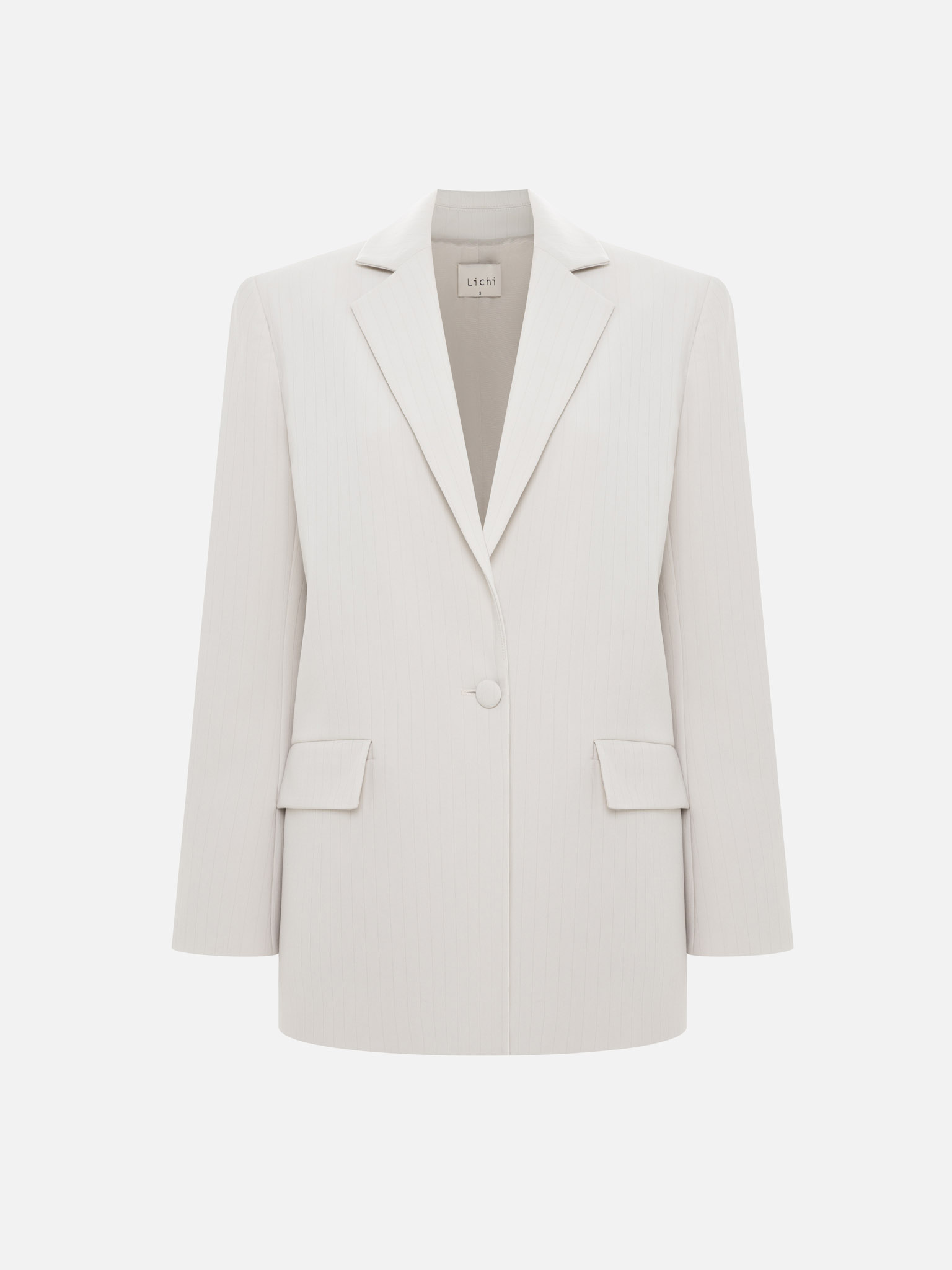 Veste à simple boutonnage en tissu de costume à rayures