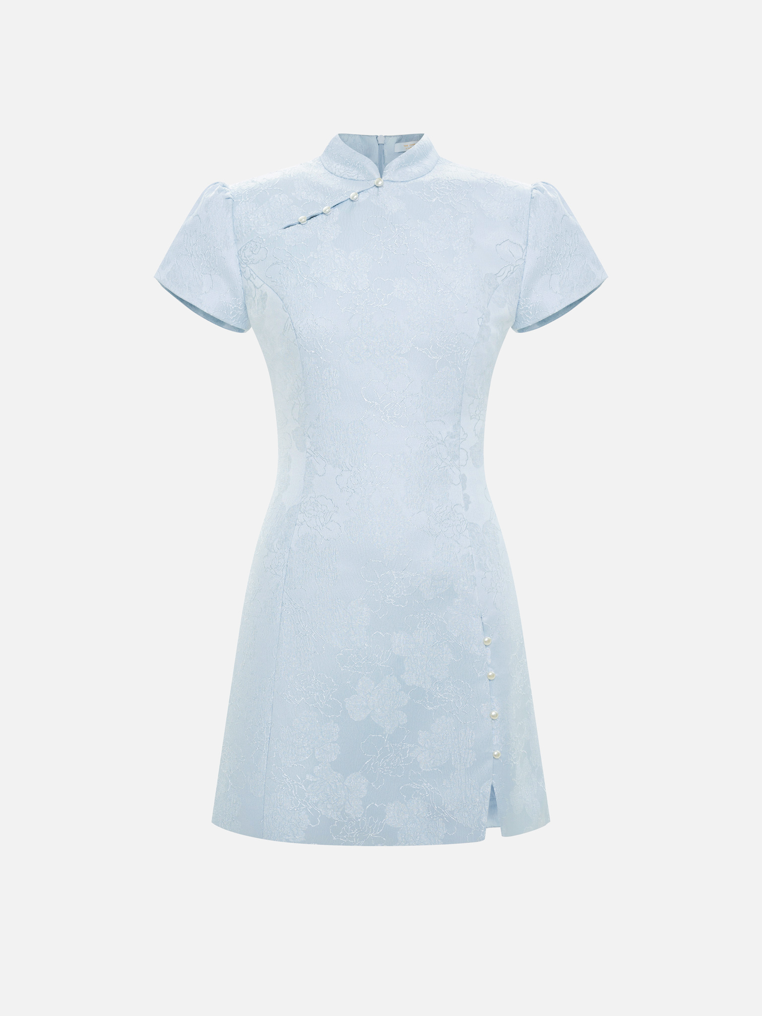 pastel blue asian dress Lady Elegant Fake Two Pieces Cloak Long Dress Chiffon Pleated Chinese Dress Thin