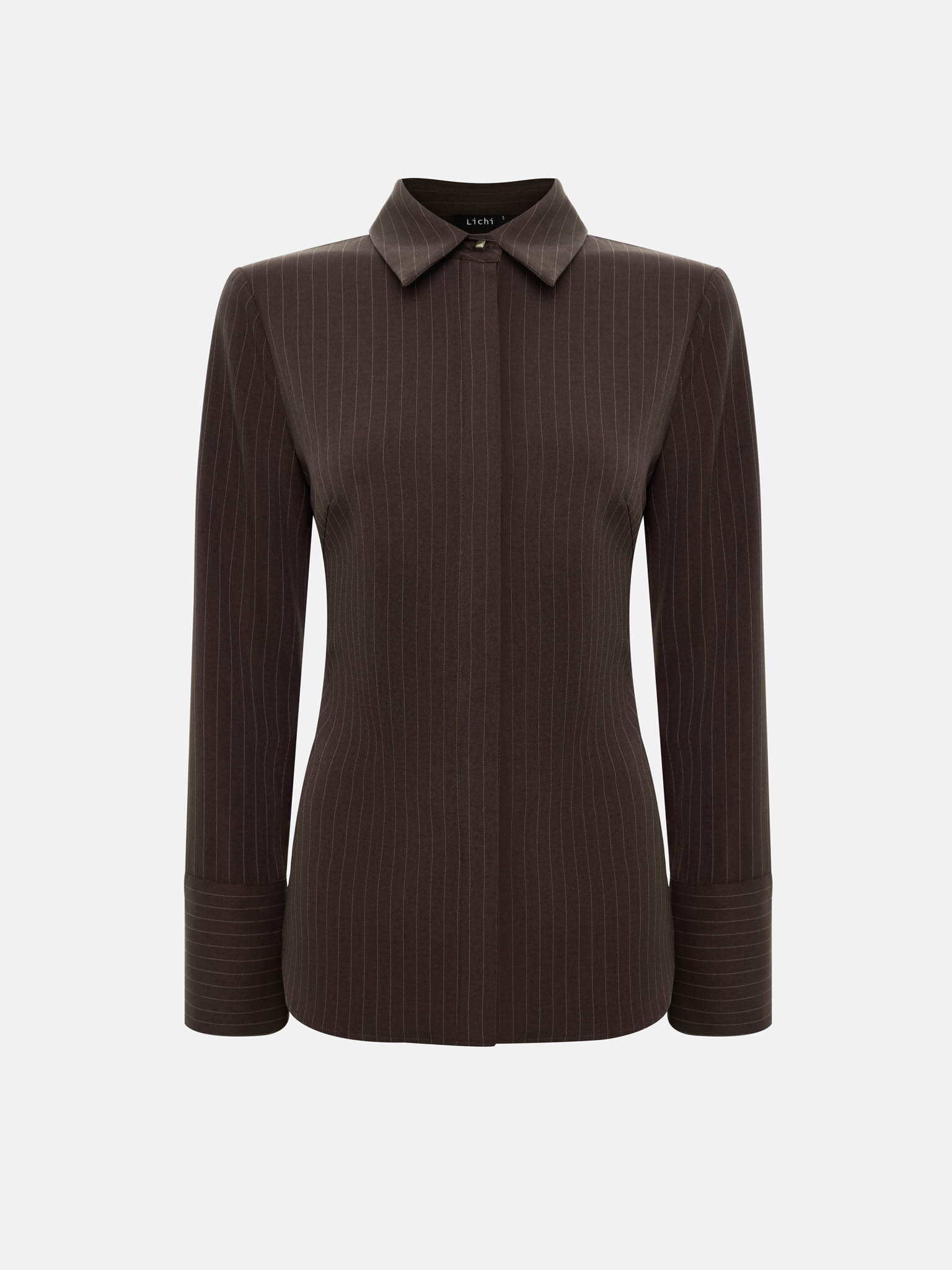 Striped shirt with lacing at the back