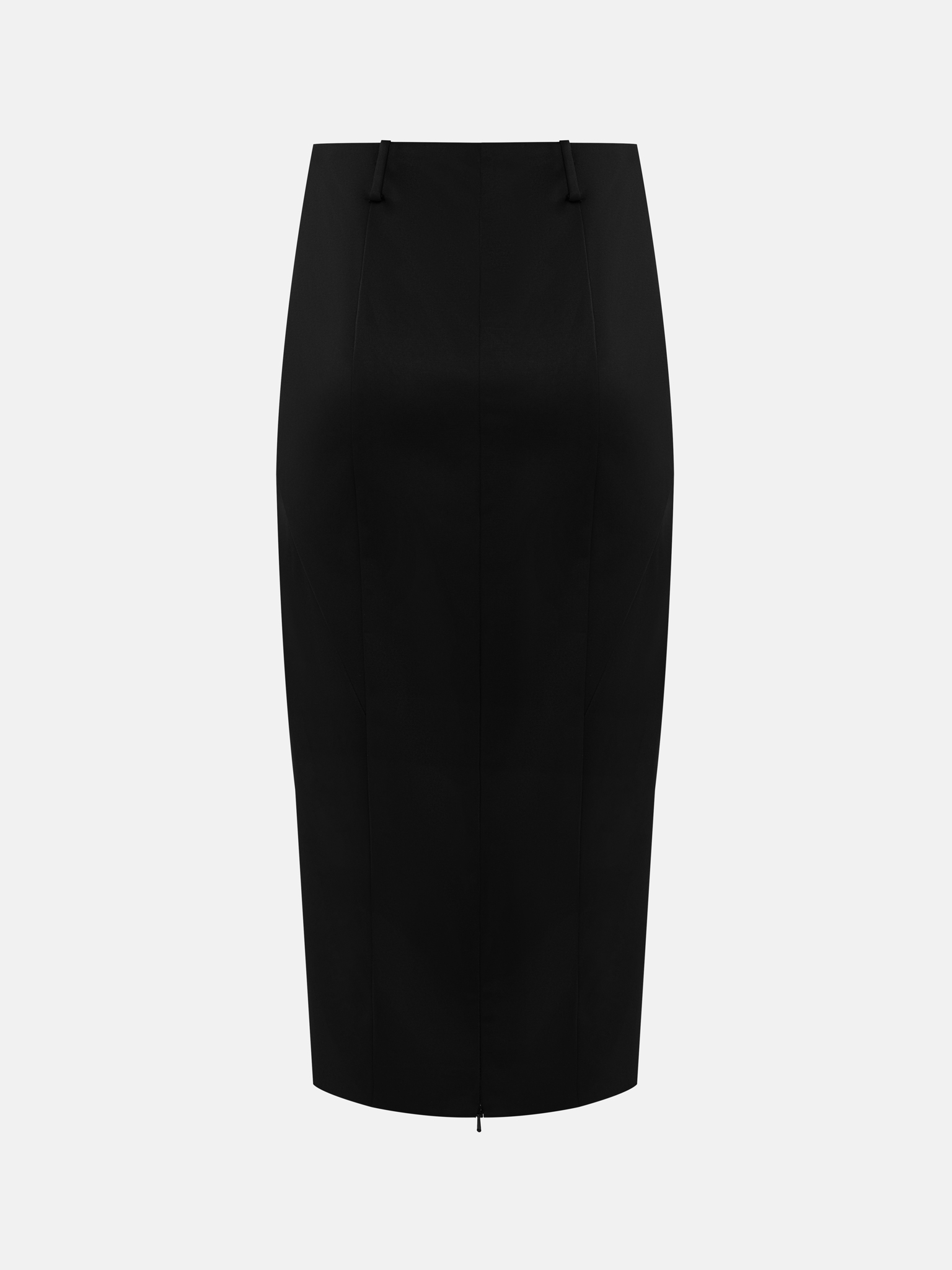 Straight midi skirt in smooth fabric