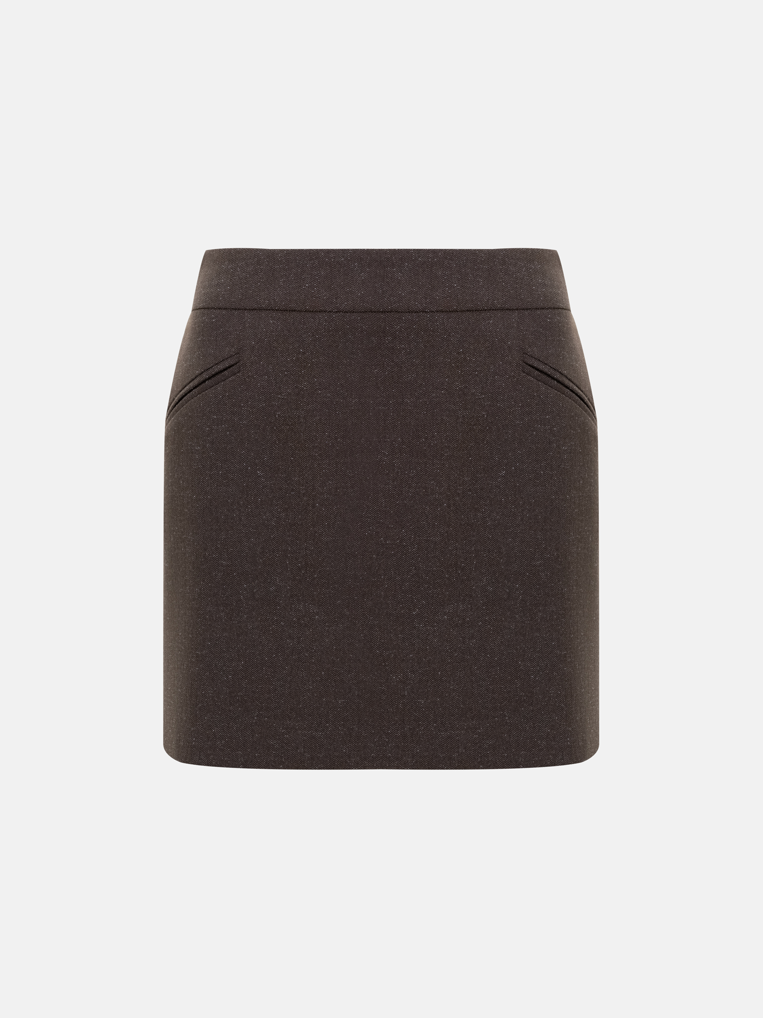 Straight-cut mini skirt with side pockets