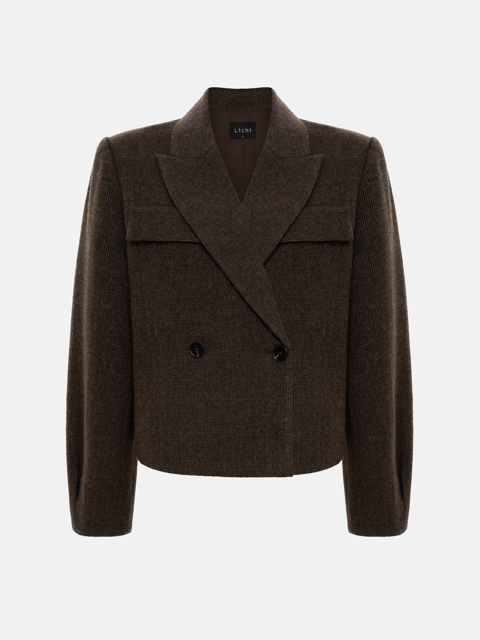 Cropped woollen jacket