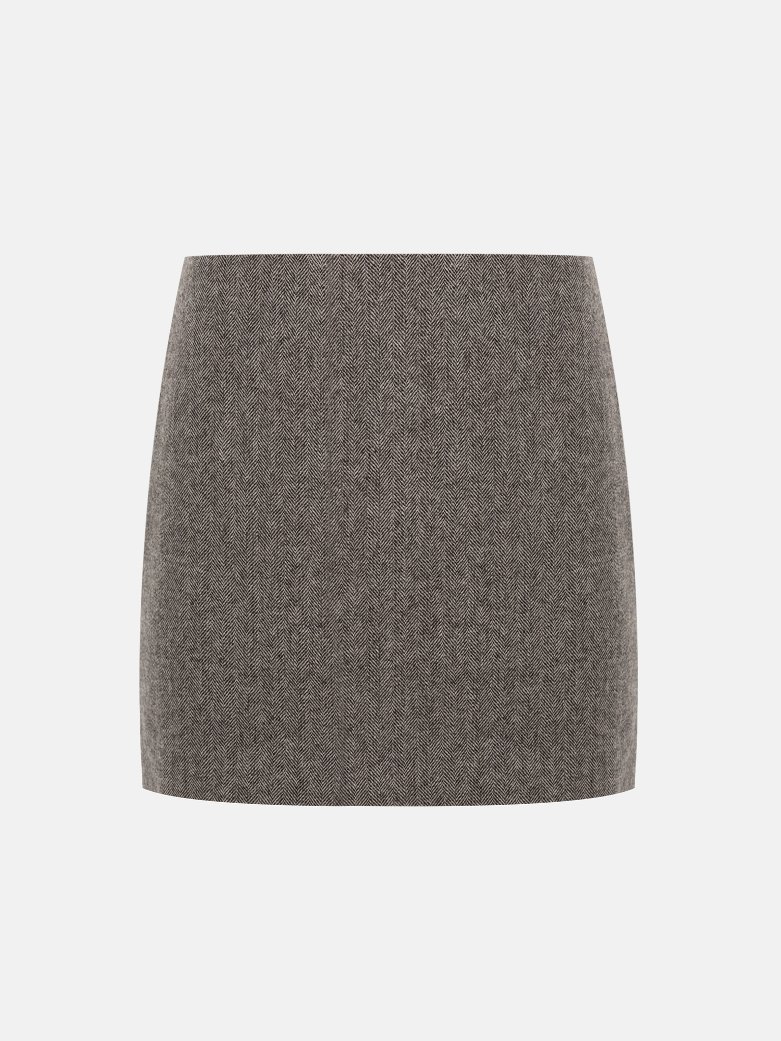 A-silhouette woollen mini skirt