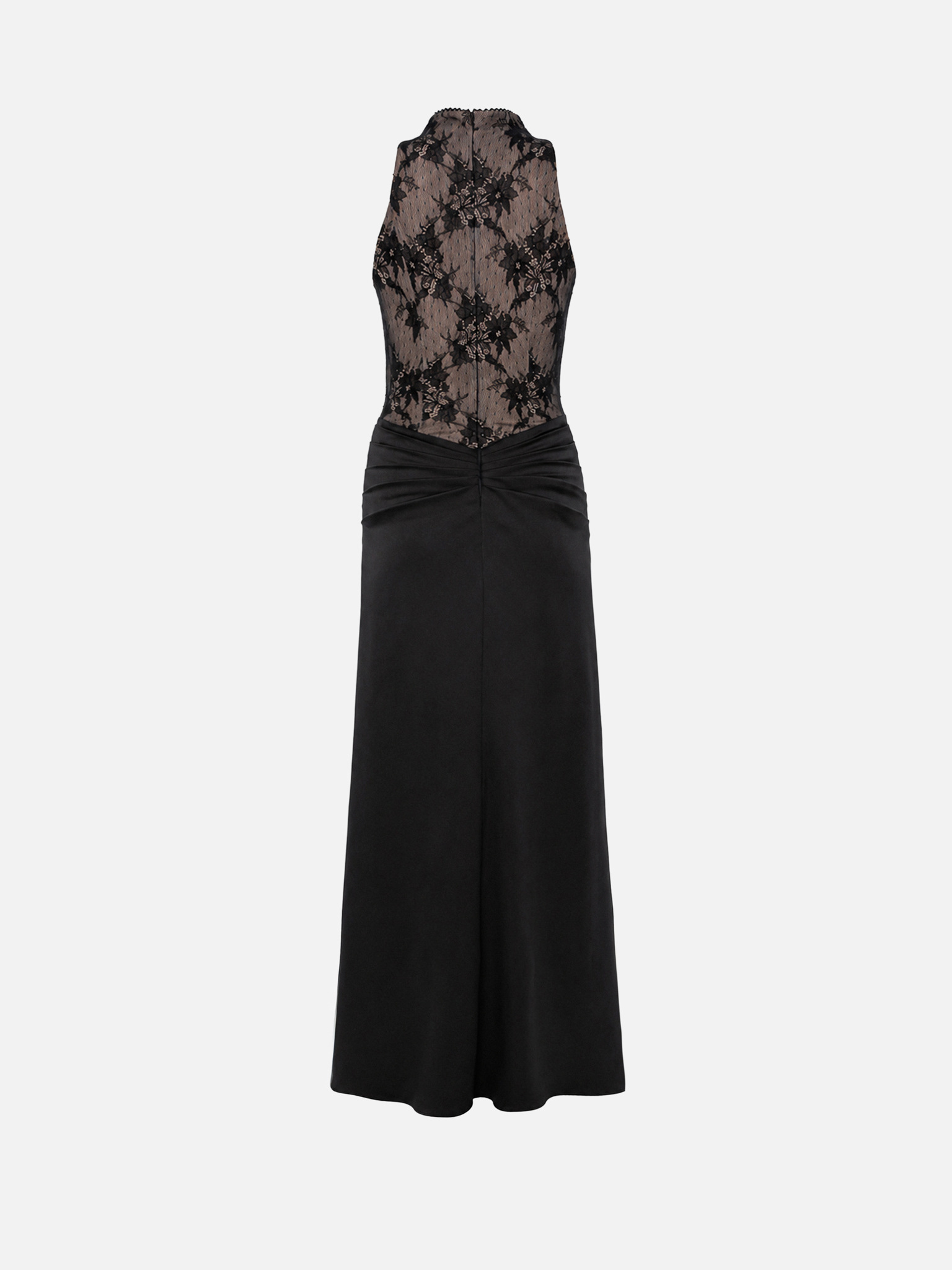 lipsy grey lace dress Maxi with a bodice and hip draping :: LICHI Mini dress